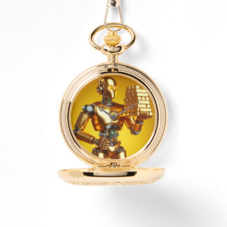 Robor no robot con oro armbanduhr
