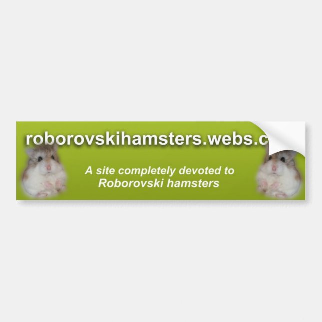 Roborovskihamsters - Autoaufkleber 2 (Vorne)