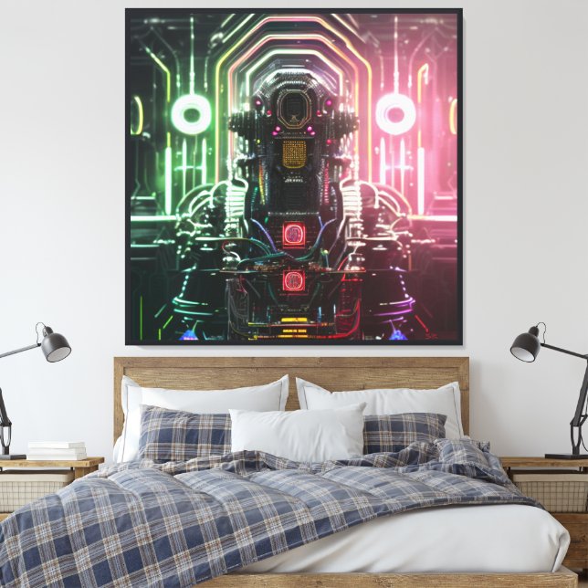 Robot-1-Leinwand Leinwanddruck (Insitu (Schlafzimmer))