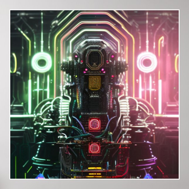 Robot 1 Mattposter Poster (Vorne)