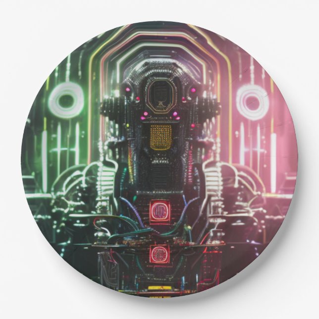 Robot-1-Teller Pappteller (Vorderseite)