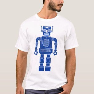 Robot 270620/04 - Navy Blue and White T - Shirt