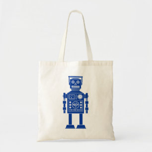 Robot 270620/06 - Navy Blue and White Tote Bag Tragetasche