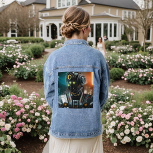 Robot 3 Damen-Denim-Jacke Jeansjacke
