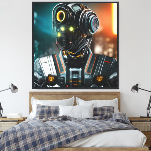Robot-3-Leinwand Leinwanddruck