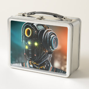 Robot-3-Lunchbox Metall Brotdose