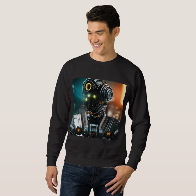 Robot 3 men Black Sweatshirt (Vorne ganz)