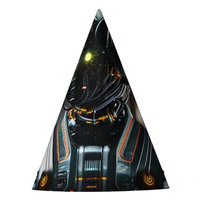 Robot-3-Party-Hüte Partyhütchen (Vorderseite)