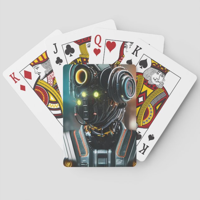 Robot 3-Poker-Spielkarten Spielkarten (Rückseite)
