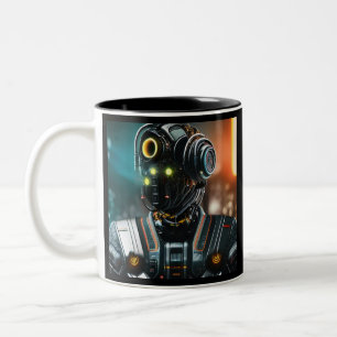 Robot 3 schwarze zweifarbige Tasse