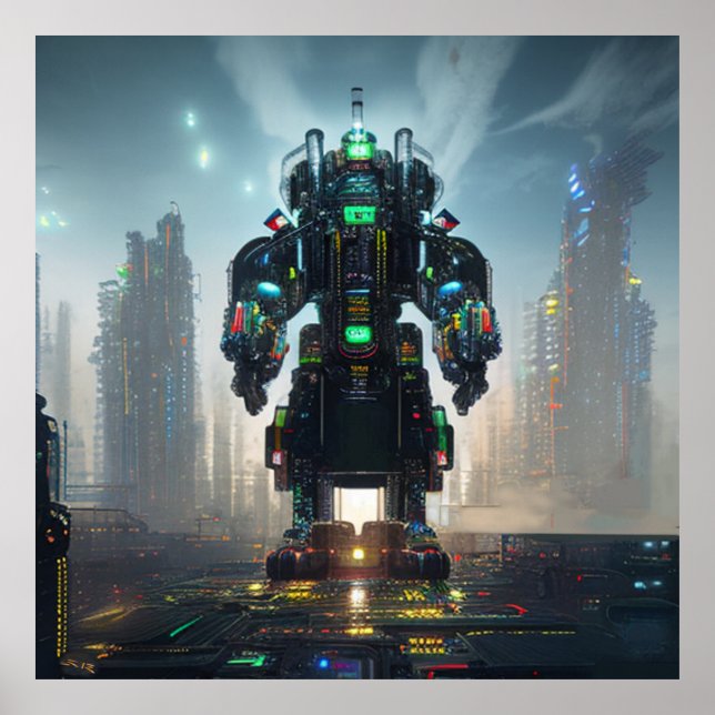 robot-4-mattes Poster (Vorne)