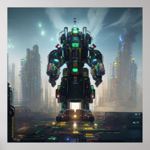 Robot 4 Mattposter Poster