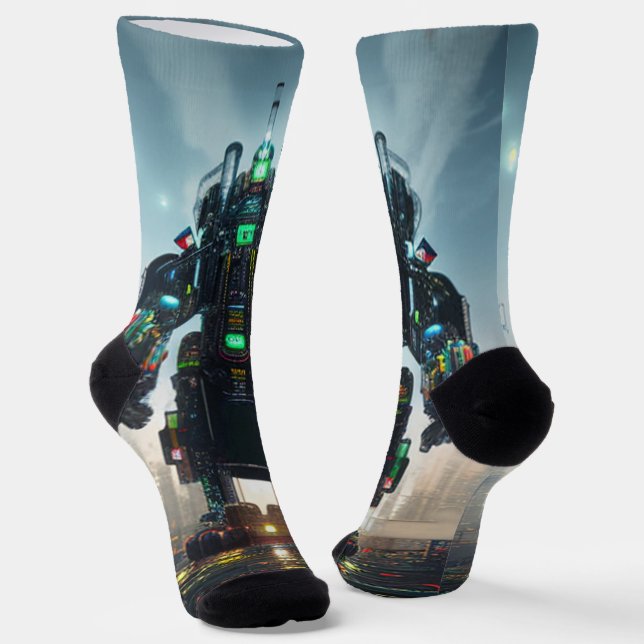 Robot 4 Premium-Socken Socken (Gewinkelt)