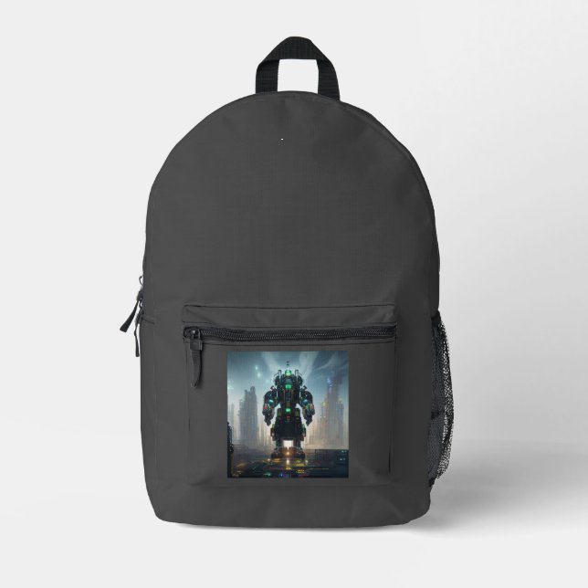 Robot 4-Rucksack Bedruckter Rucksack (Vorderseite)