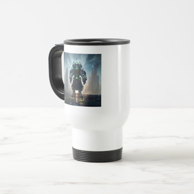 Robot-4-Tasse Reisebecher (Vorderseite Links)