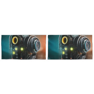 Robot 5 King Kissenfälle 2 Side Paar Kissenbezug