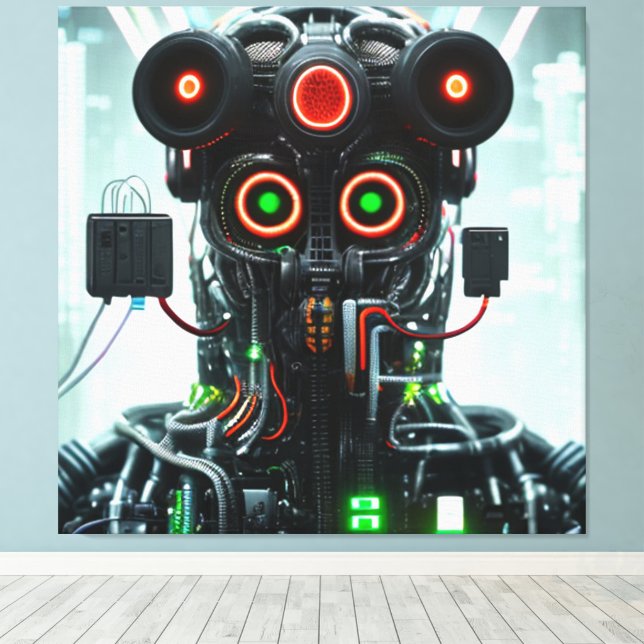 Robot 5 Leinwanddruck (Insitu (Holzboden))