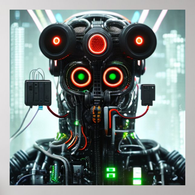 Robot 5 Mattes Poster (Vorne)