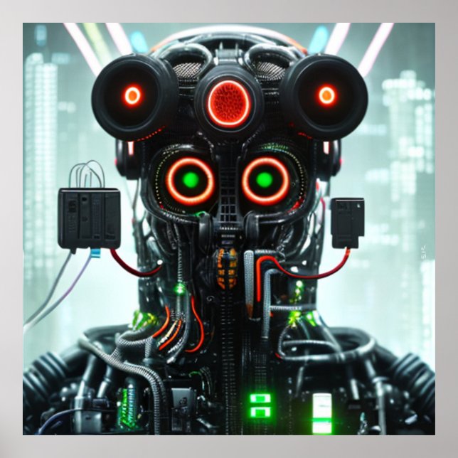 Robot 5 mattes Poster im Wert (Vorne)