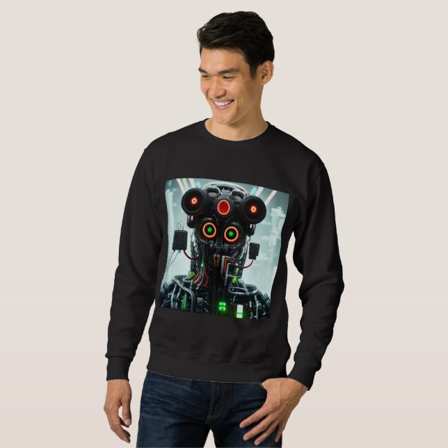 Robot 5 men Black Sweatshirt (Vorne ganz)