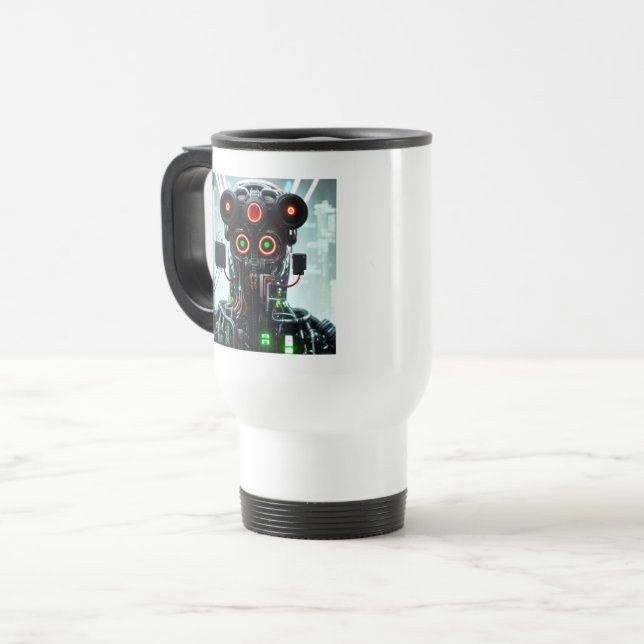 Robot-5-Tasse Reisebecher (Vorderseite Links)