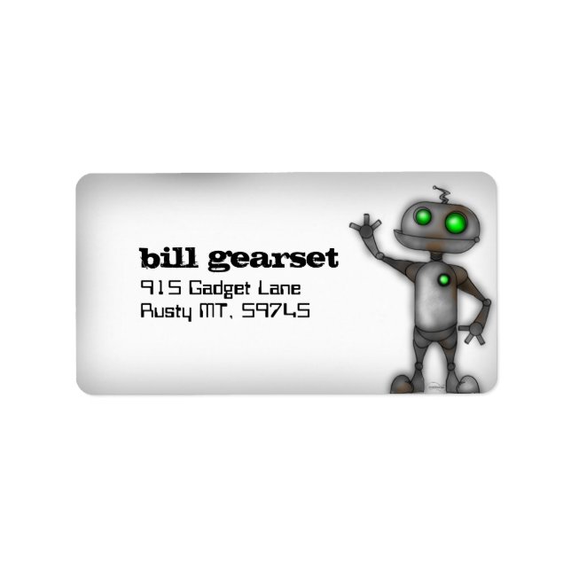 Robot-Adressetikett Adressaufkleber (Vorne)