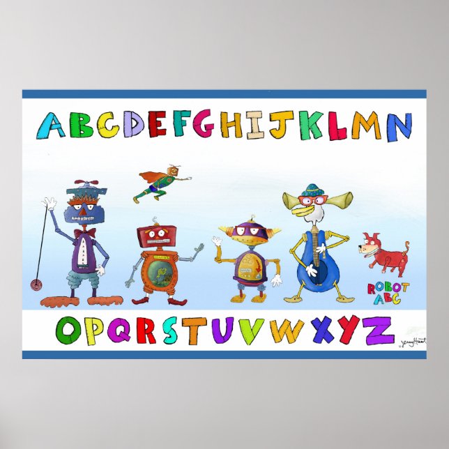 Robot Alphabet von Jerry Hunt Poster (Vorne)