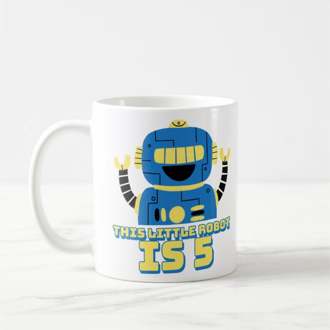 Robot Birthday 5 Jahre Kaffeetasse (Links)