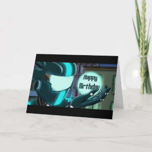 Robot Birthday Karte