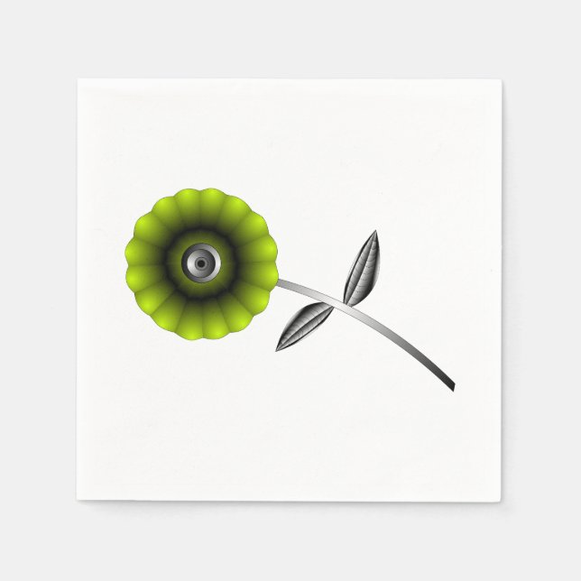 Robot Blume Napkin Serviette (Vorderseite)