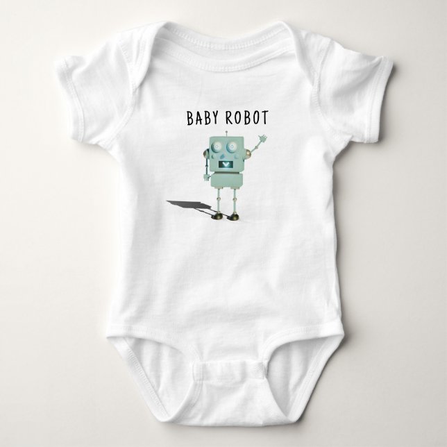 Robot boy Baby Shower Strampler (Vorderseite)