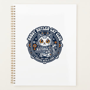 Robot Butler Katze Haustierliebhaber-Shirt Kunst - Planer