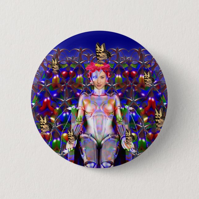 Robot Butterfly Button (Vorderseite)