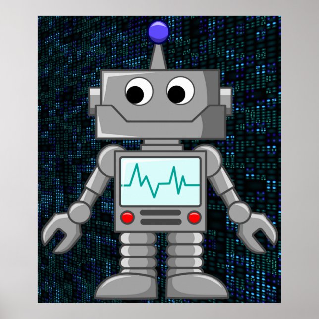 robot cartoon poster (Vorne)