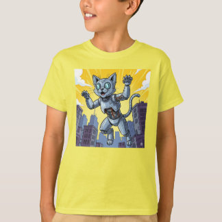 Robot Cat läuft Amok in der Stadt! T-Shirt