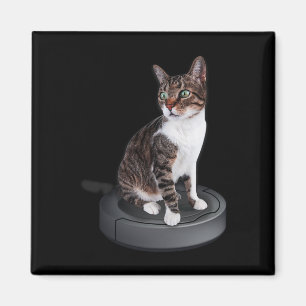 Robot Cat Vacuum Cleaner Feline Animal Niedlich Ca Magnet