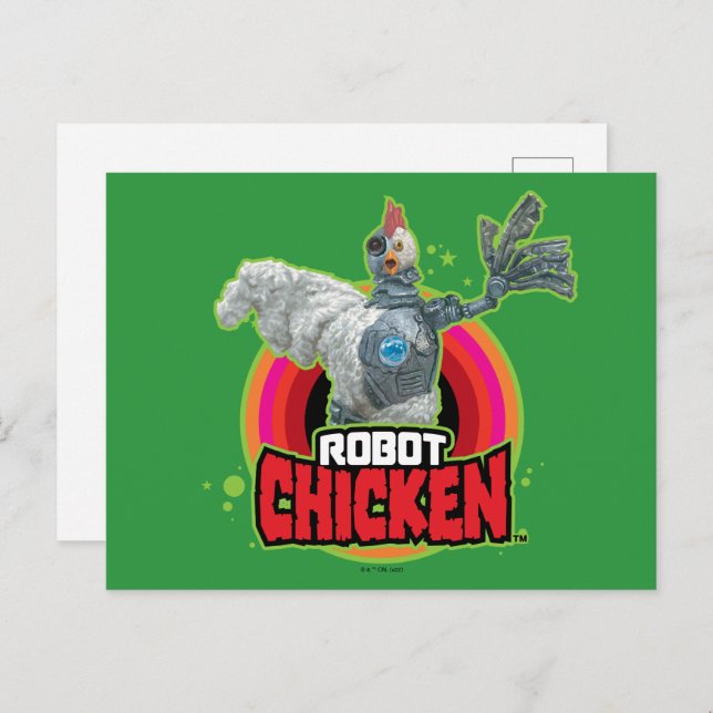 Robot Chicken Character Logo Postkarte (Vorne/Hinten)