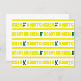 Robot Chicken Stripe Pattern Postkarte