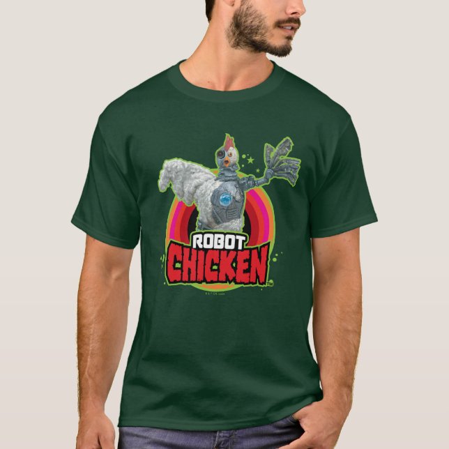 Robot-Chicken-Zeichen-Logo T-Shirt (Vorderseite)
