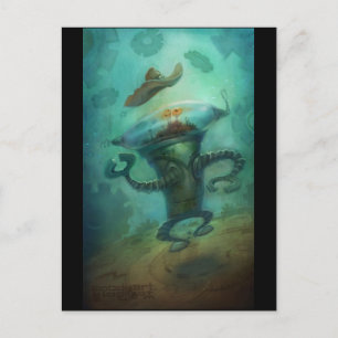 Robot Cowboy Postkarte