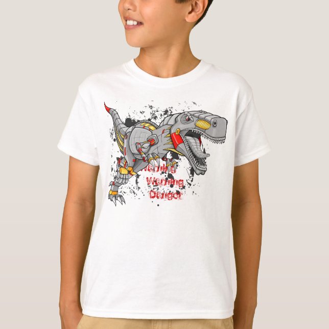 Robot Cyborg Tyrannosaurus Dinosaurier Shirt (Vorderseite)