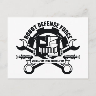 Robot Defense Force Postcard Postkarte