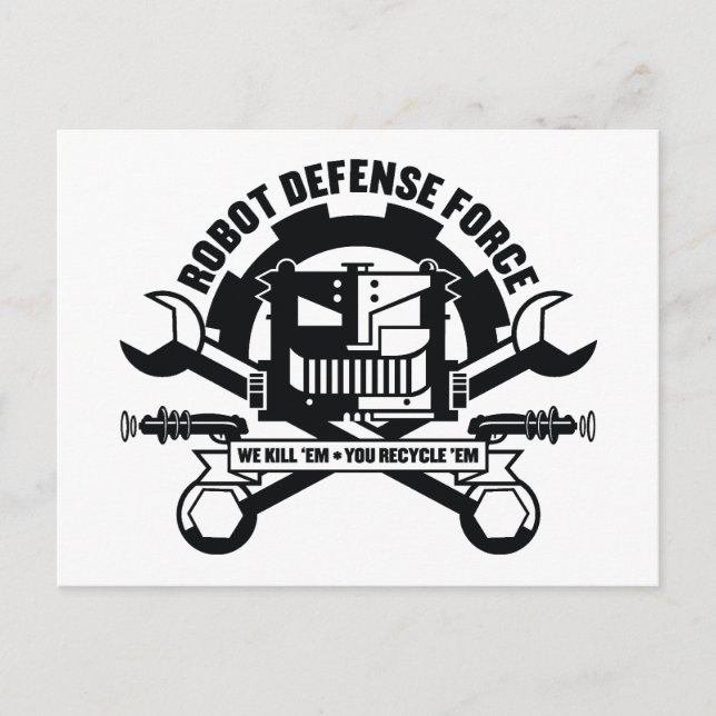 Robot Defense Force Postcard Postkarte (Vorderseite)