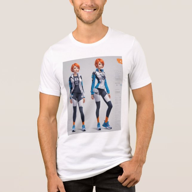 Robot-Designs Tri-Blend Shirt (Vorderseite)