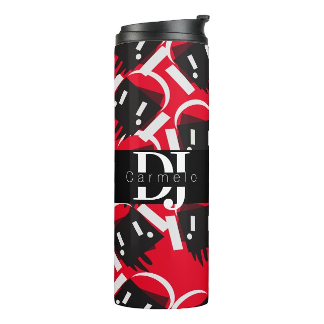 Robot Dripping Music Producer Night Club Thermosbecher (Nach links gedreht)