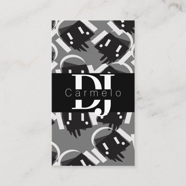 Robot Dripping Music Producer Night Club Visitenkarte (Vorderseite)