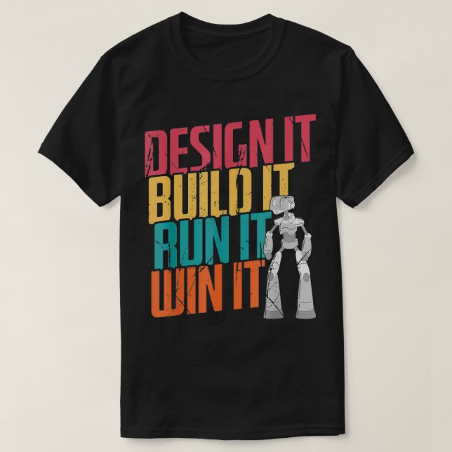 Robot Engineer Robotics  T-Shirt (Design vorne)