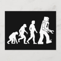 Robot Evolution Postcard
