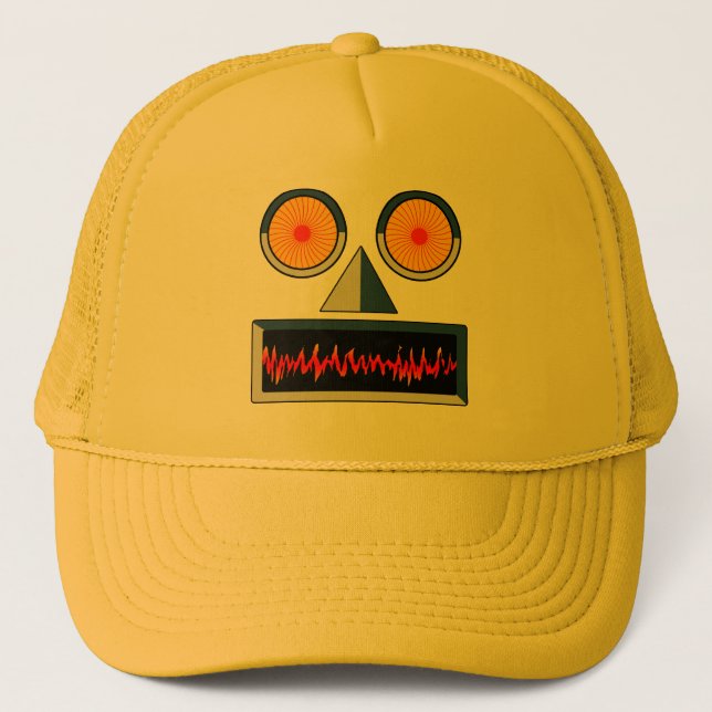 Robot Face Hat Truckerkappe (Vorderseite)