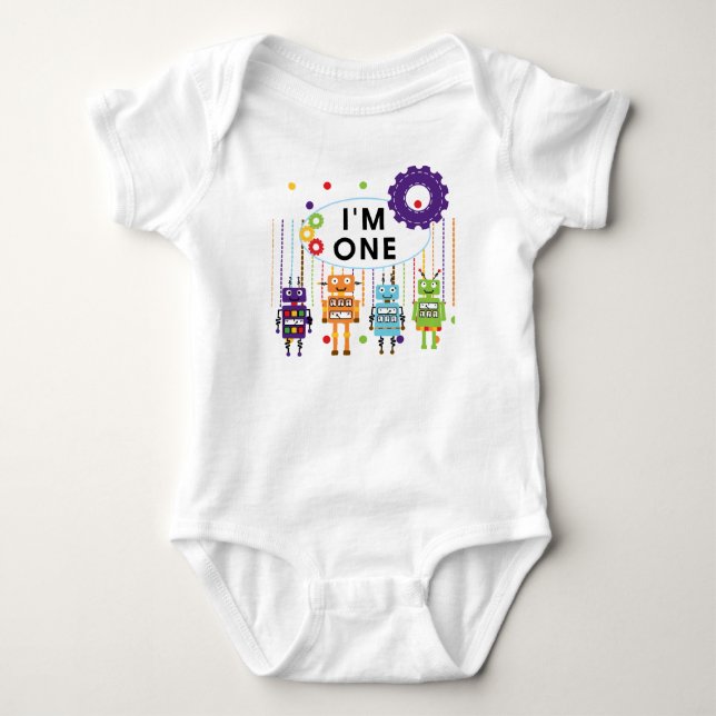 Robot First Birthday Tshirts und Geschenke (Vorderseite)